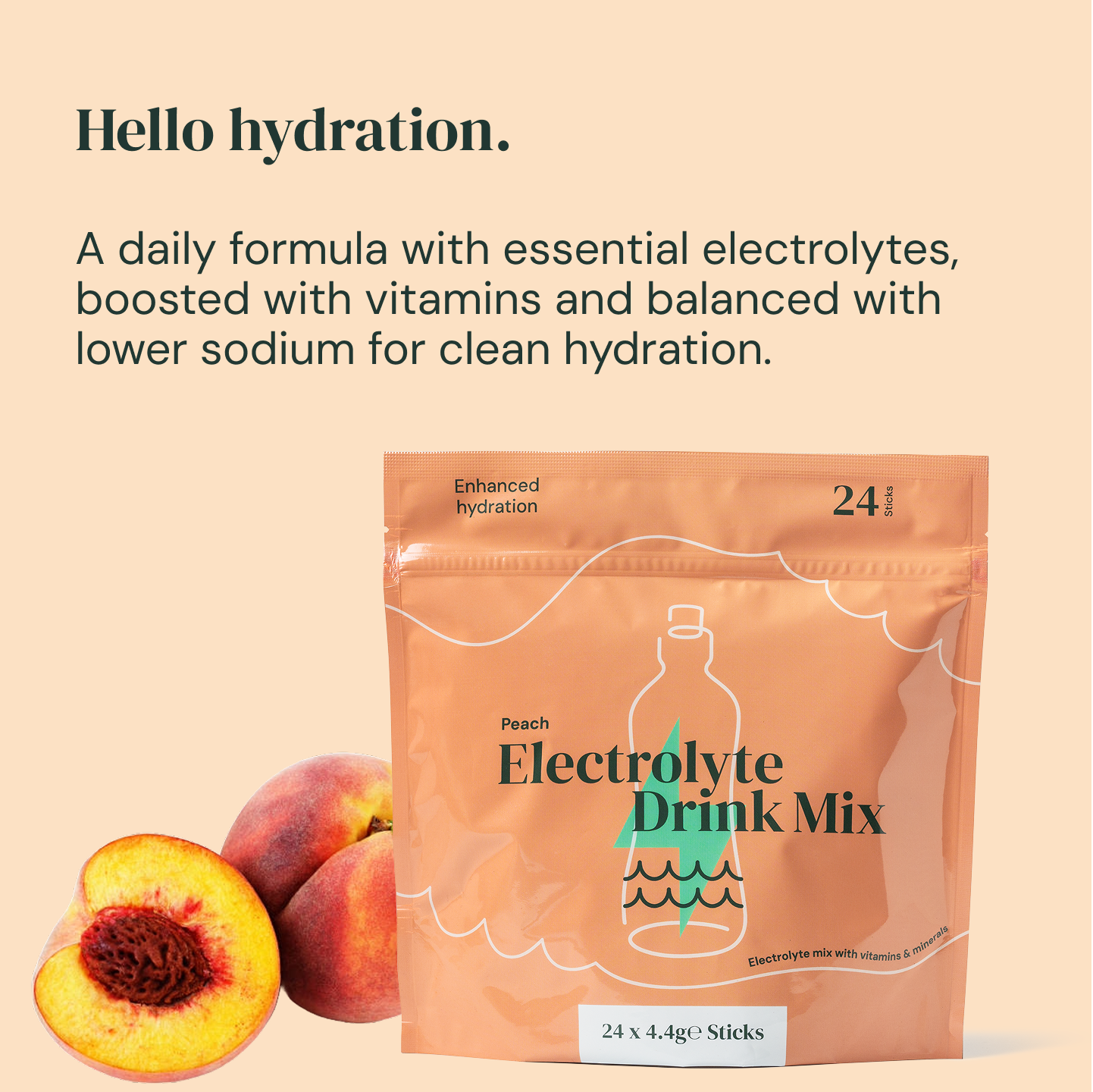 Peach electrolytes (24 pack)